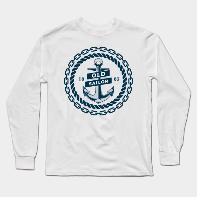 Old sailor 1883 Long Sleeve T-Shirt by monami